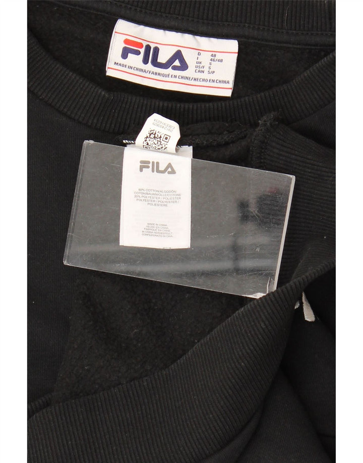 Fila moletom masculino jumper pequeno preto colorblock algodão