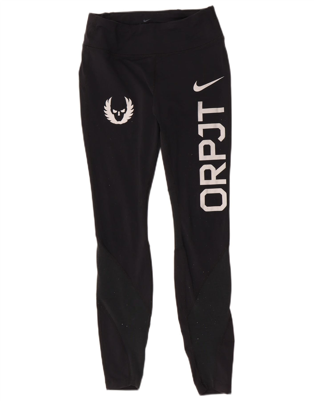 Leggings Nike Oregon Graphic Femininas UK 8 Pequenas Pretas Nylon
