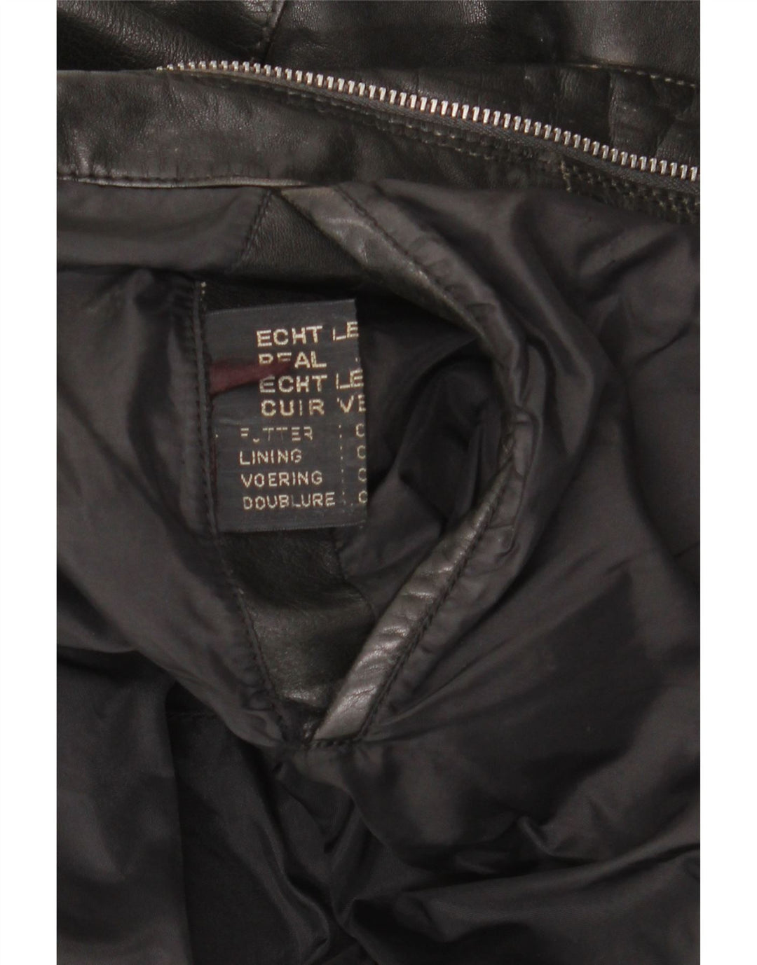 Jaqueta de couro masculina vintage UK 42 XL couro preto