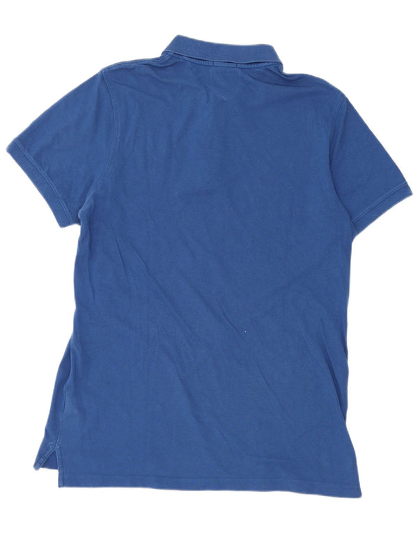 Camisa polo masculina Tommy Hilfiger Slim Fit XL azul algodão