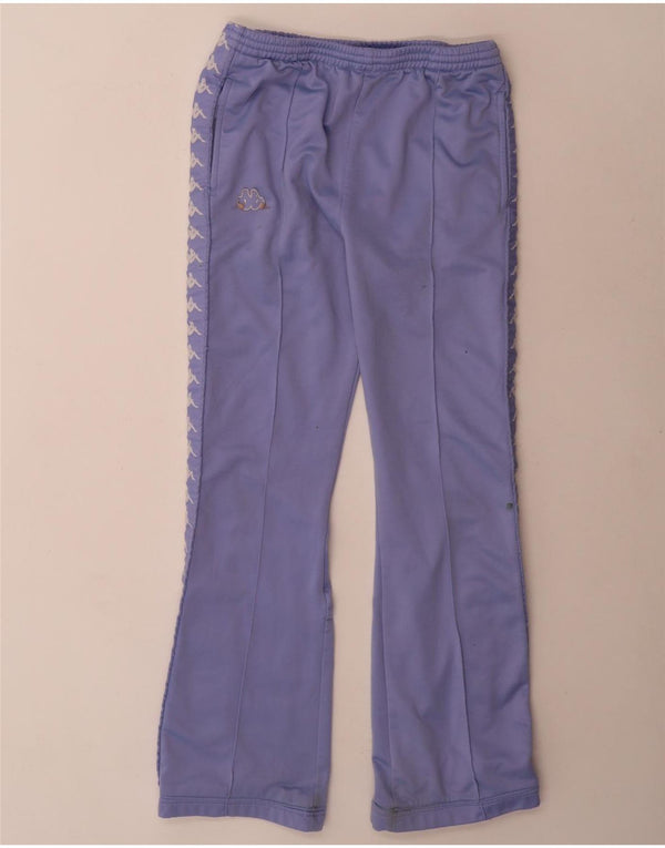 Calça de treino feminina Kappa UK 10 pequena roxa poliéster