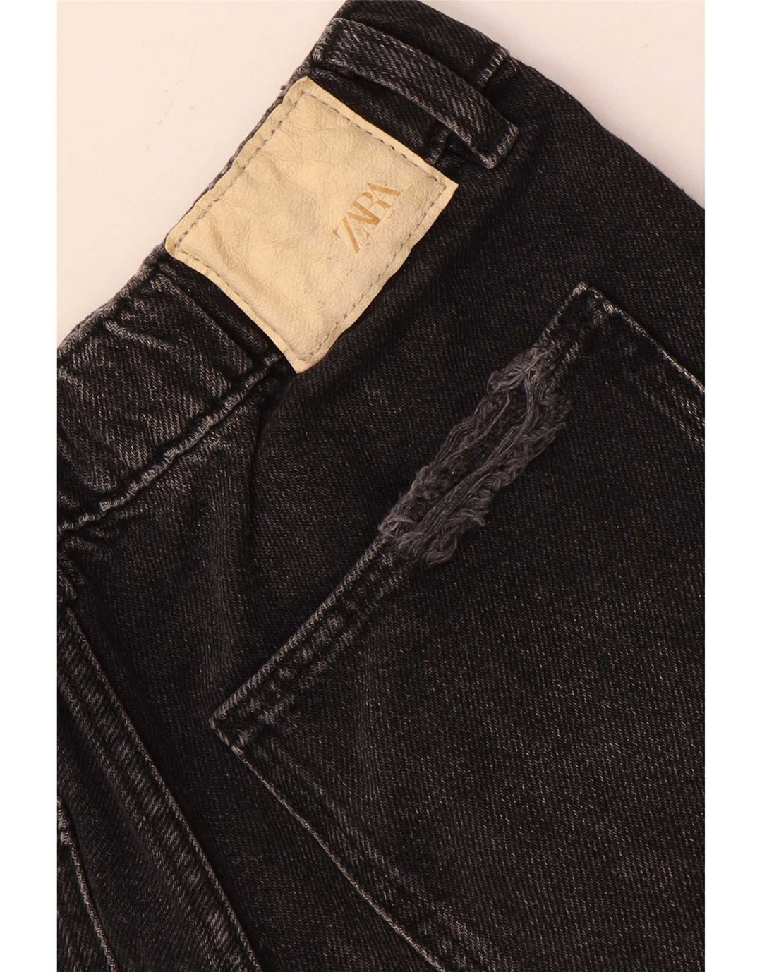 ZARA Shorts jeans desgastados para meninas 9-10 anos W24 cinza