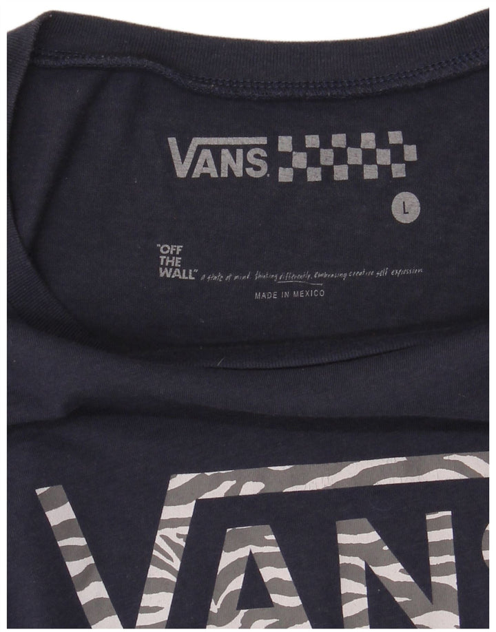 Camiseta feminina Vans Graphic UK 14 grande azul marinho