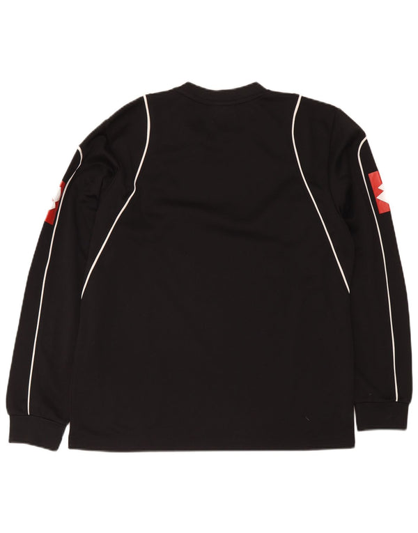 Lotto Mens Regular Fit Gráfico Top Manga Longa Médio Preto Listrado Esportes