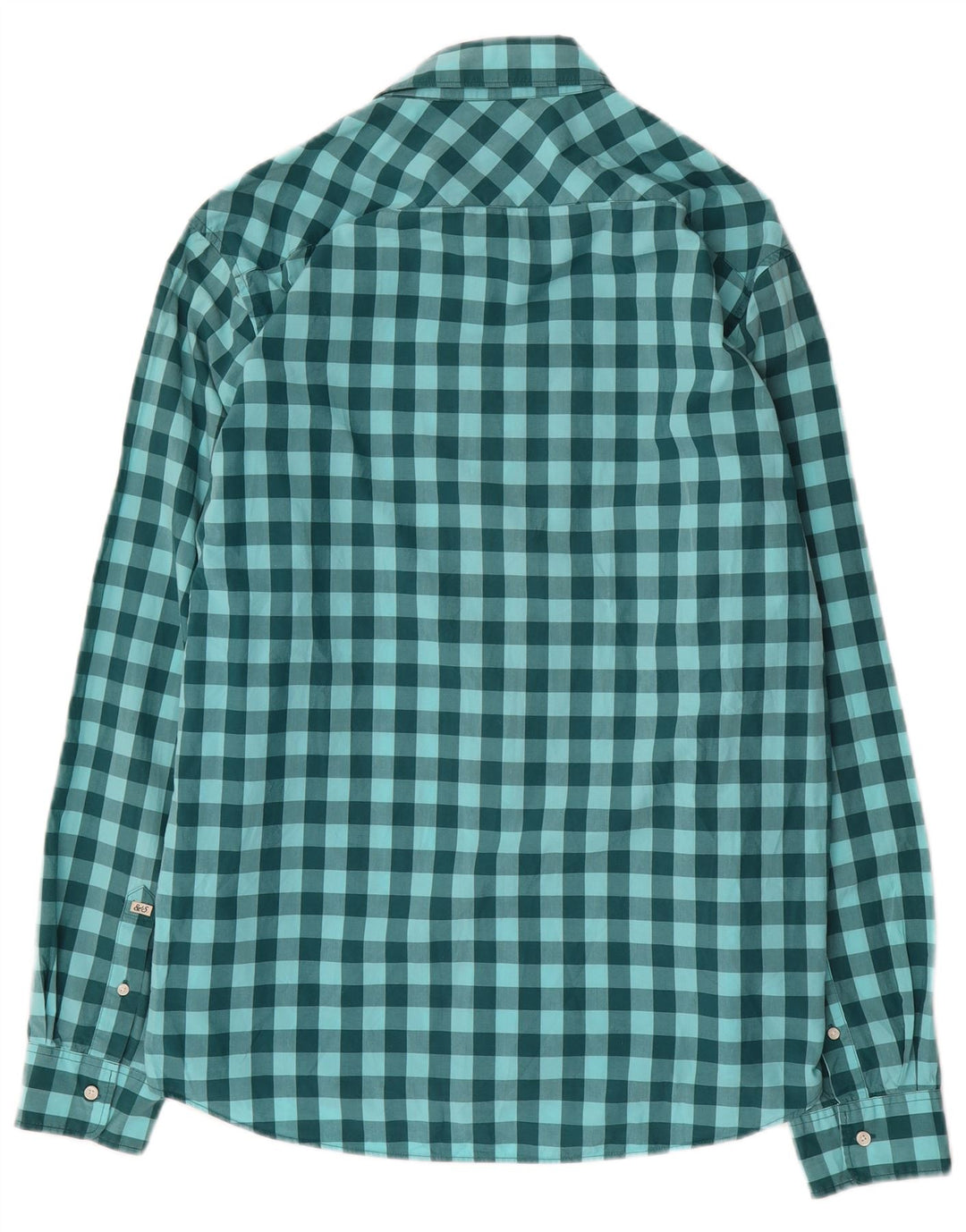 Camisa masculina SCOTCH & SODA de algodão guingão verde médio