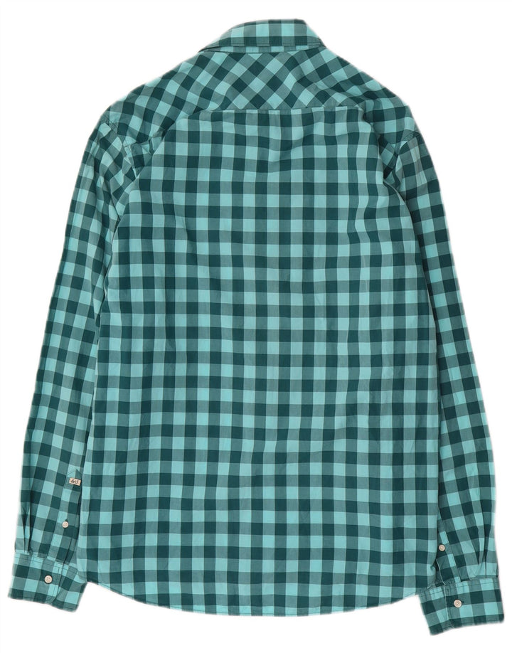 Camisa masculina SCOTCH & SODA de algodão guingão verde médio