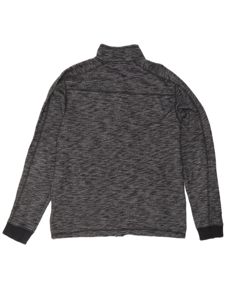 CALVIN KLEIN JEANS Jaqueta masculina de agasalho grande algodão manchado cinza