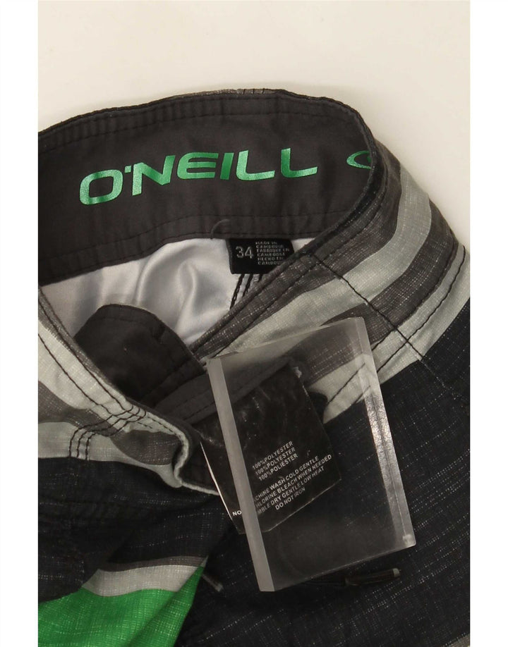 Shorts de natação masculino O'Neill grande poliéster listrado preto