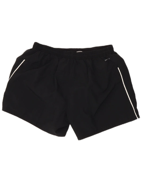 Shorts esportivos femininos Nike Dri Fit UK 16 grande poliéster preto