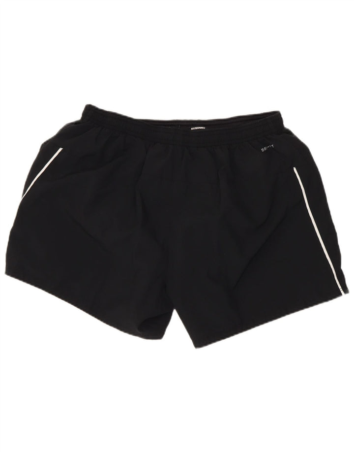 Shorts esportivos femininos Nike Dri Fit UK 16 grande poliéster preto
