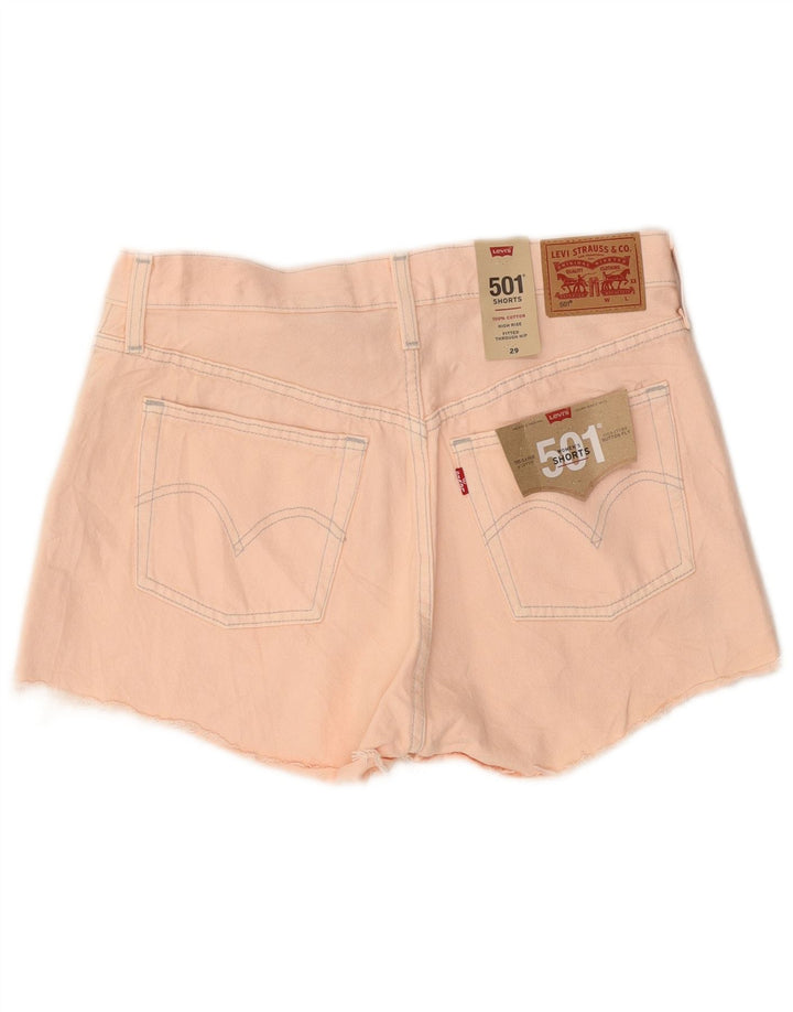 Shorts jeans feminino 501 da LEVI'S W29 algodão rosa médio