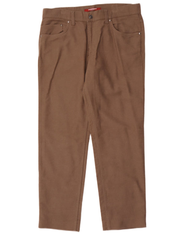 Calça Carrera masculina 700 reta casual IT 50 grande W34 L29 algodão marrom