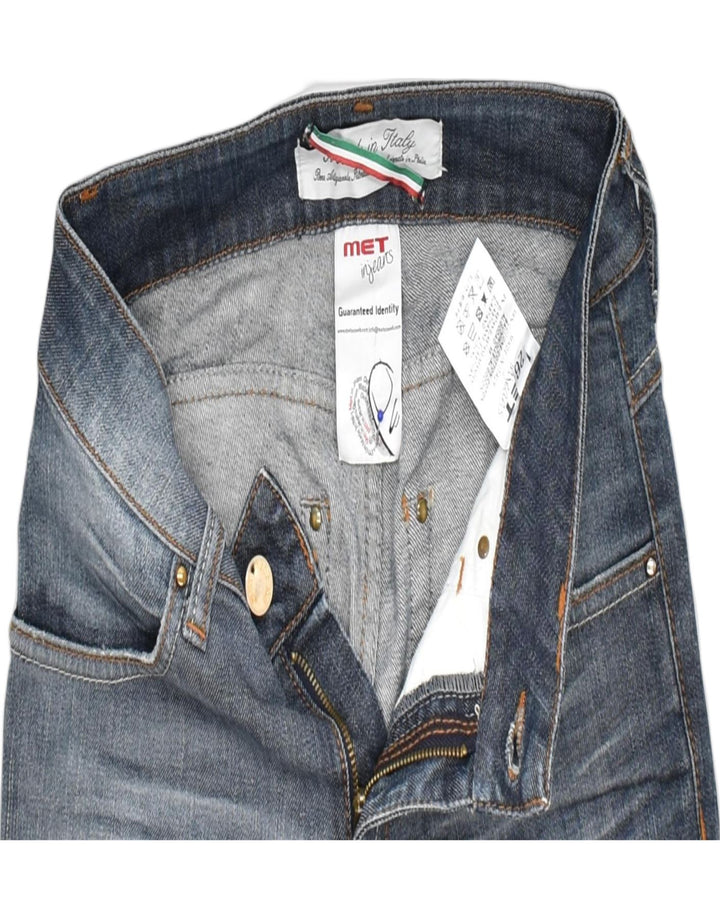 MET Womens Slim Jeans W26 L29 Blue Cotton Vintage MET and Second-Hand MET from Messina Hembry 