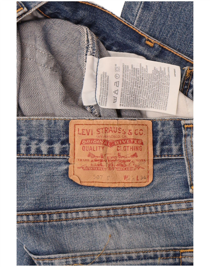 Levi's Masculino 507 Bootcut Jeans W34 L34 Azul Algodão