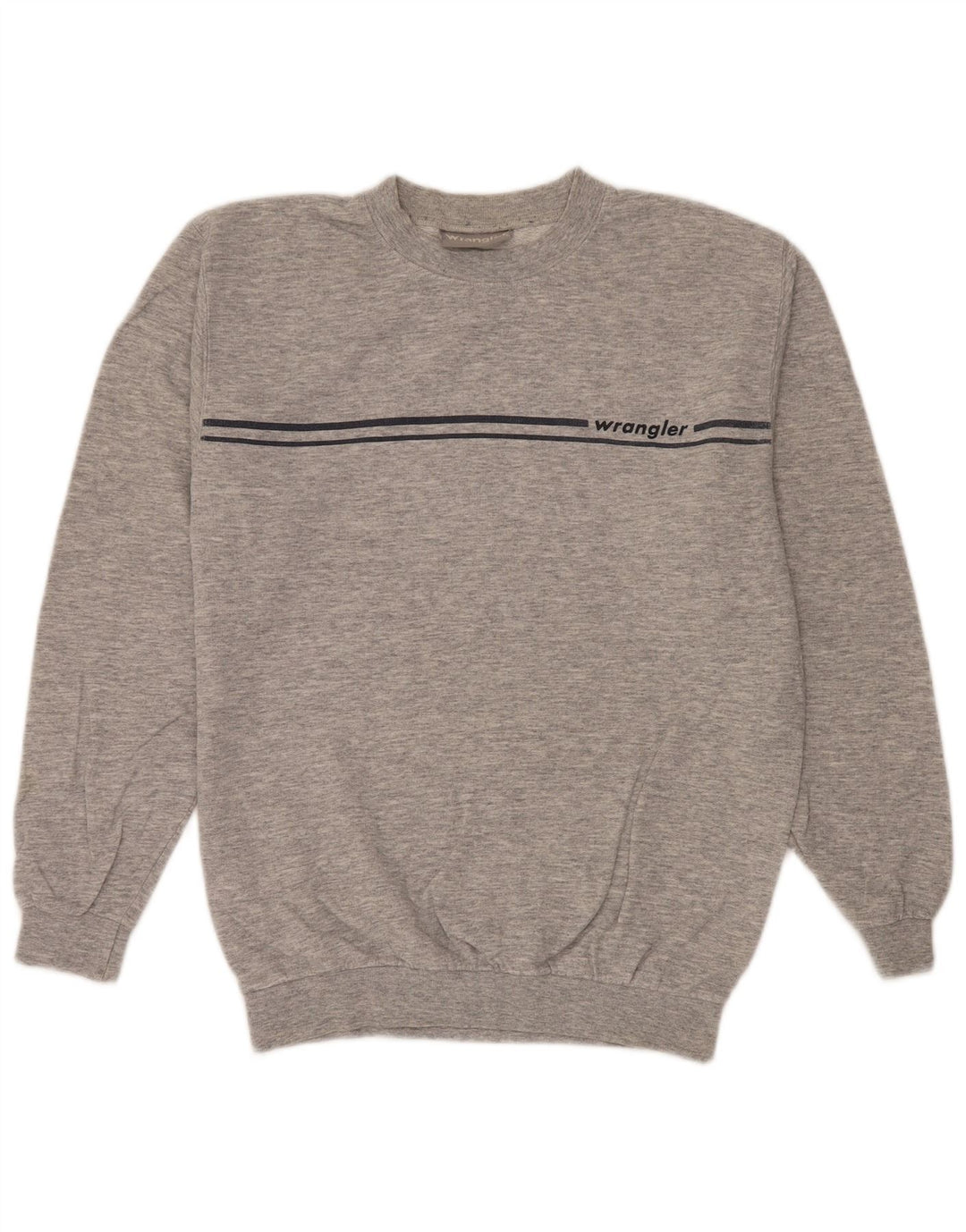 Wrangler moletom masculino jumper pequeno algodão manchado cinza