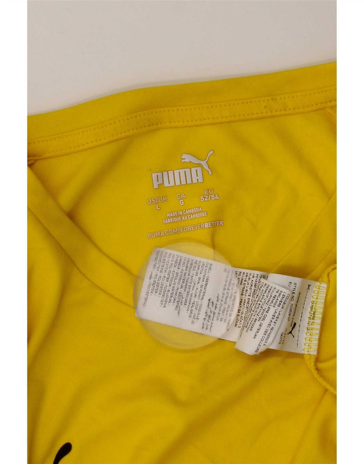Camiseta masculina Puma grande poliéster amarelo
