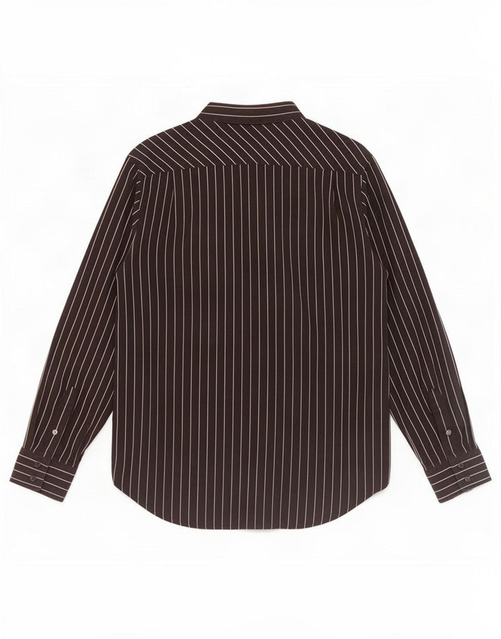 Camisa masculina Vans média preta listrada de algodão