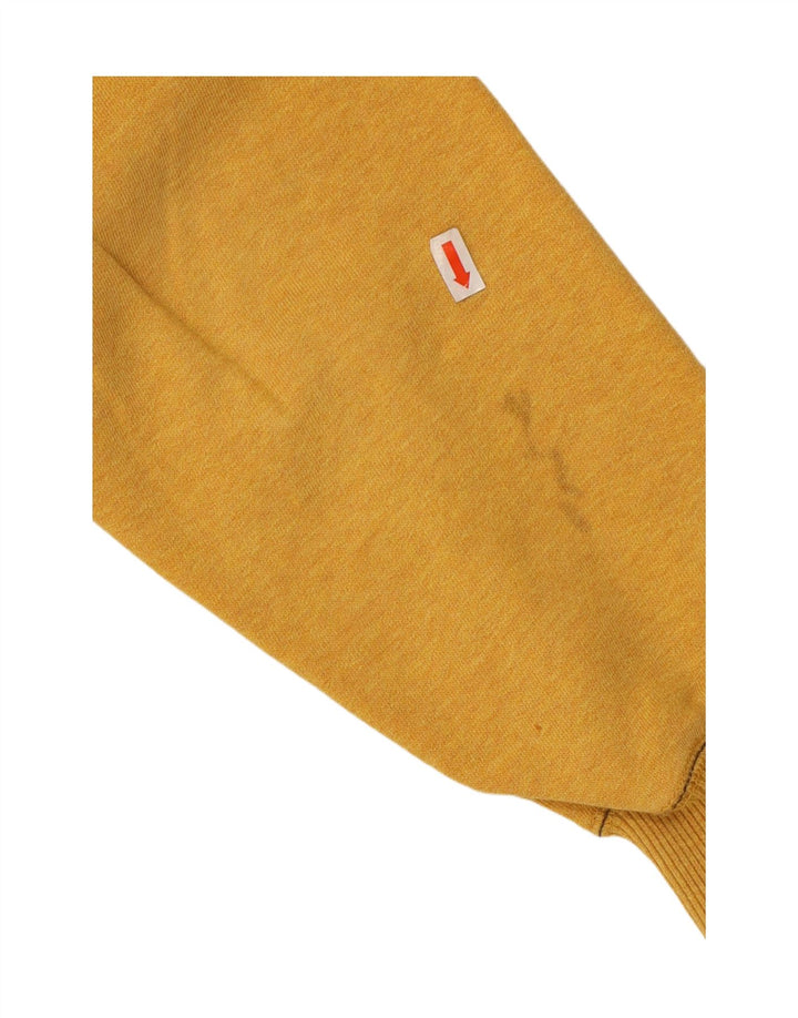 CHAMPION Suéter com capuz gráfico masculino grande algodão amarelo