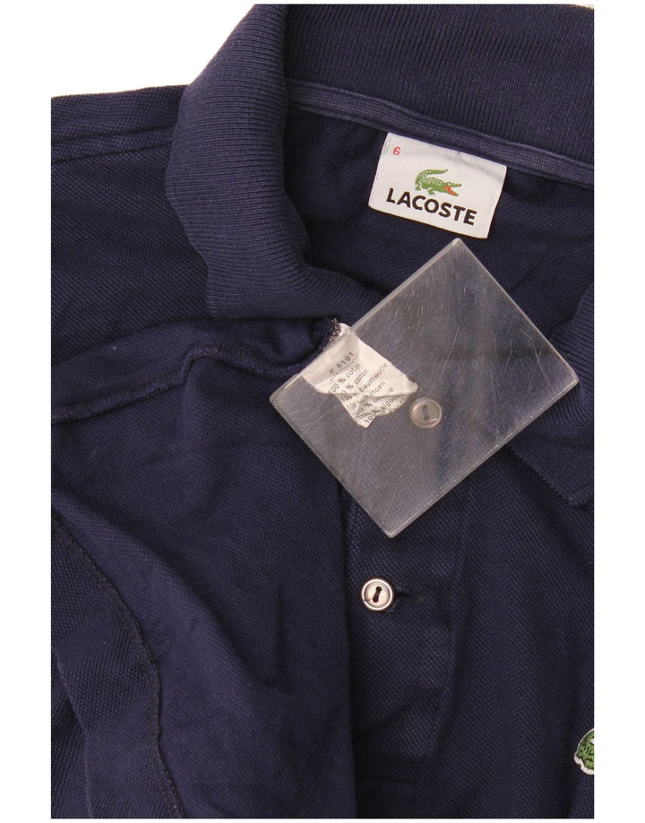 Camisa polo masculina Lacoste tamanho 6 XL azul marinho