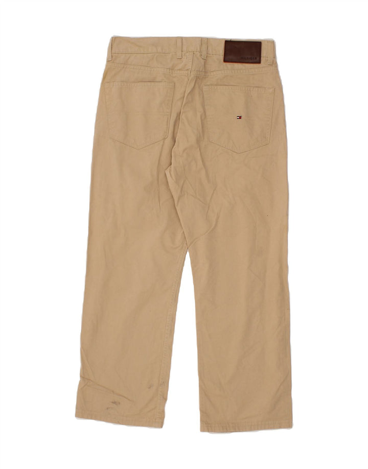 TOMMY HILFIGER Mens Straight Casual Trousers W32 L26 Beige Cotton Vintage Tommy Hilfiger and Second-Hand Tommy Hilfiger from Messina Hembry 