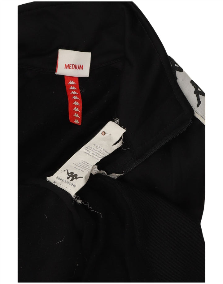 Jaqueta feminina Kappa com agasalho gráfico UK 12 médio preto colorblock