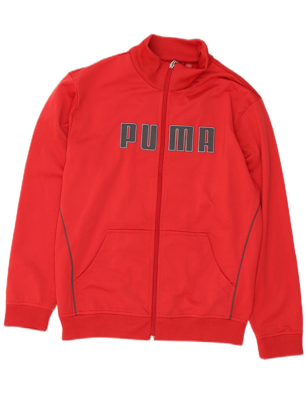 Jaqueta Puma Boys Graphic Tracksuit Top 11-12 Anos Poliéster Vermelho