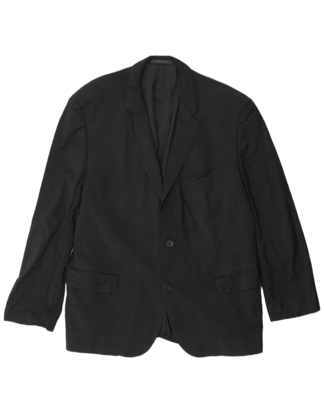 Jaqueta blazer masculina HUGO BOSS Guabello 2 botões Reino Unido 40 grande viscose preta