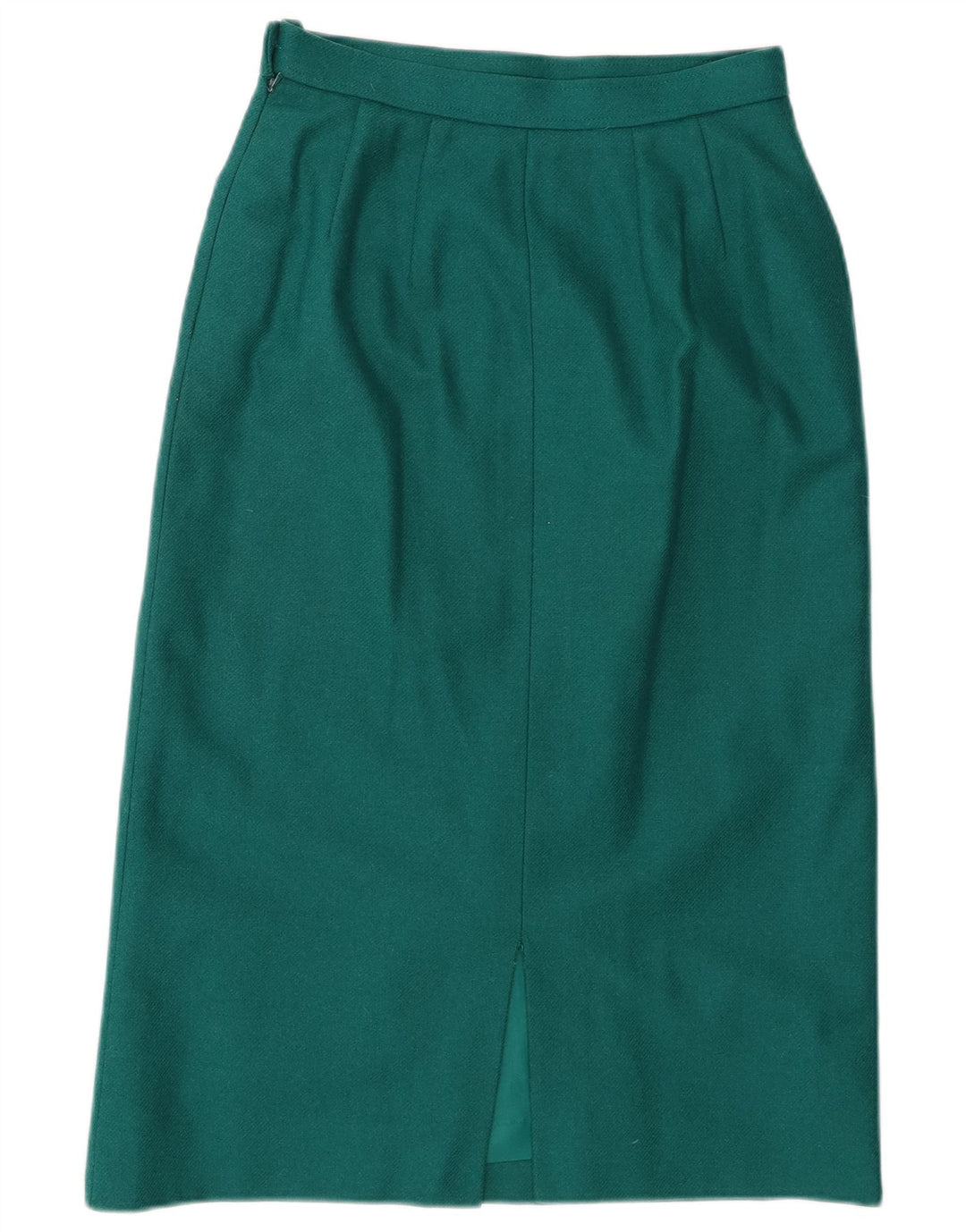 Saia midi feminina Windsmoor Reino Unido 12 médio W27 lã verde