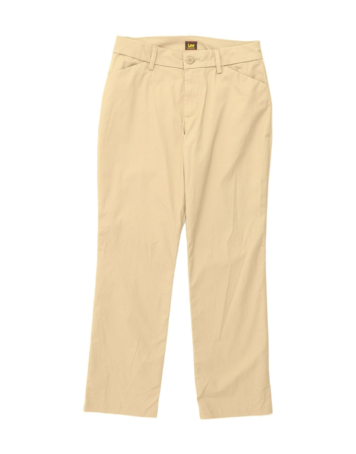 LEE Womens Straight Casual Trousers US 6 Medium W30 L29 Beige Cotton Vintage Lee and Second-Hand Lee from Messina Hembry 