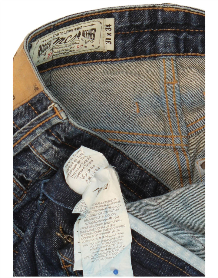 MARLBORO CLASSICS Calça jeans masculina desgastada regular W31 L34 azul