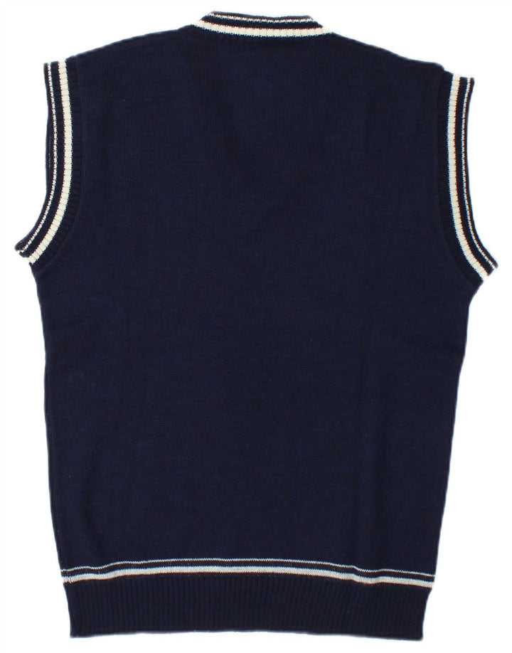 Regata masculina vintage com colete médio azul marinho