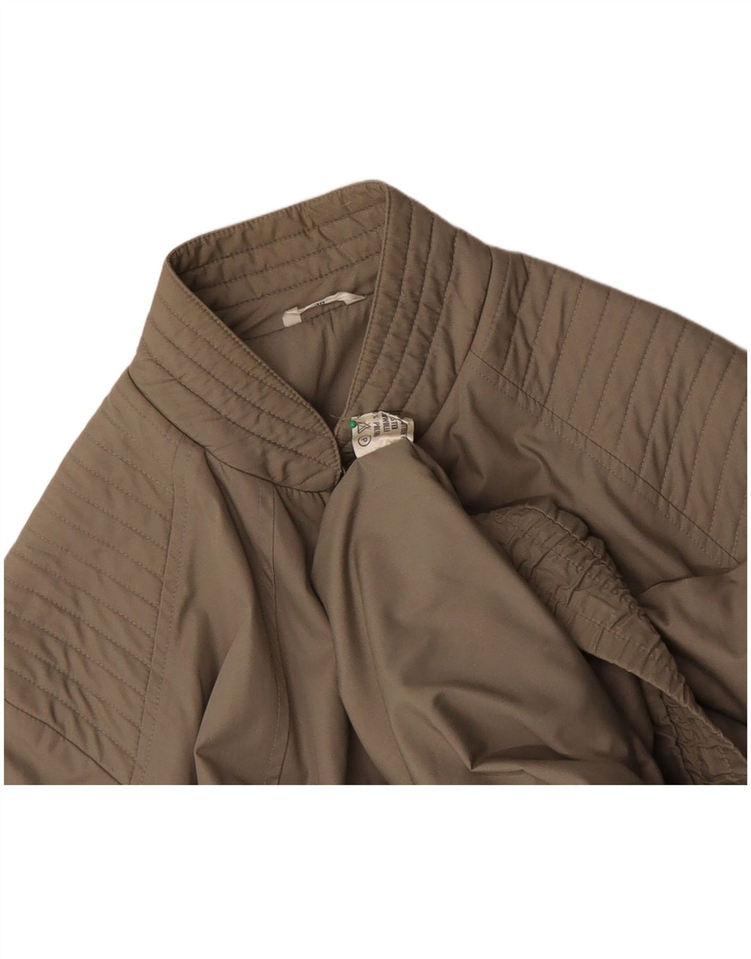 Jaqueta bomber masculina vintage UK 42 XL poliéster cáqui