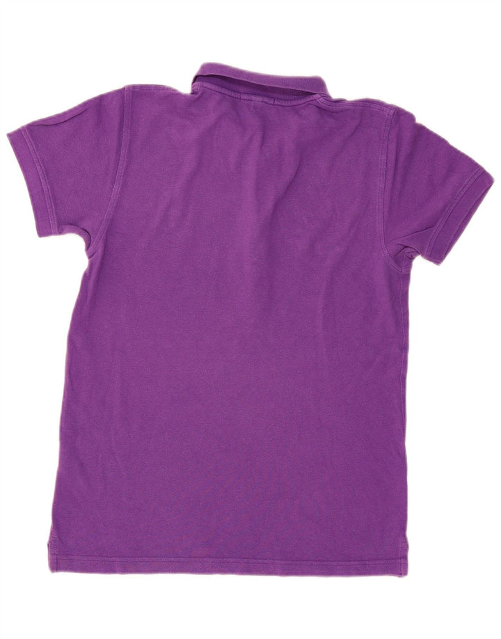 Camisa polo masculina Lyle & Scott de algodão roxo médio