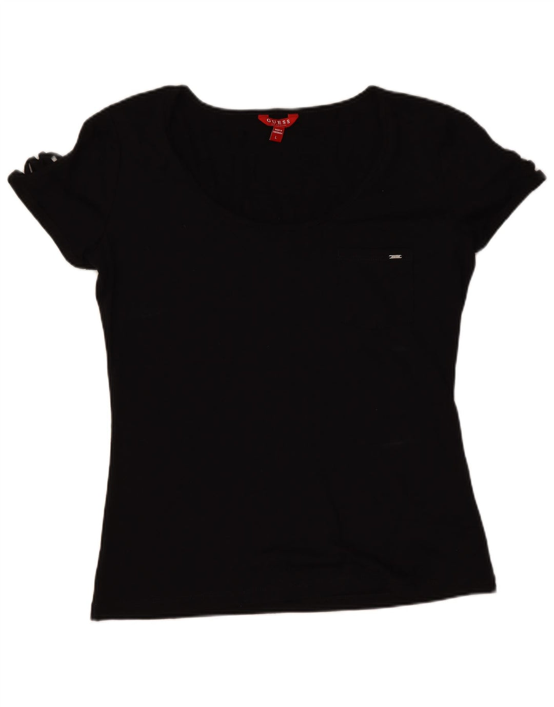 Camiseta feminina Guess UK 14 grande poliéster preto