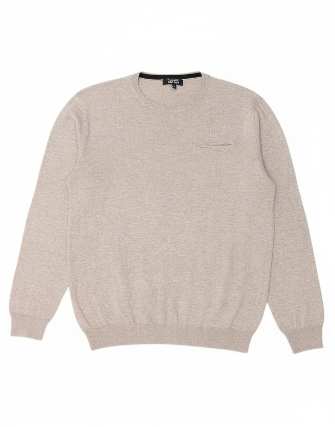 Suéter masculino TRUSSARDI com gola redonda XL viscose cinza