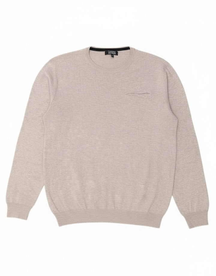 Suéter masculino TRUSSARDI com gola redonda XL viscose cinza