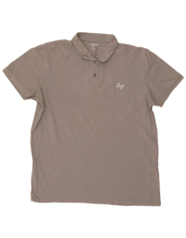 Camisa polo masculina Jack & Jones XL cinza algodão