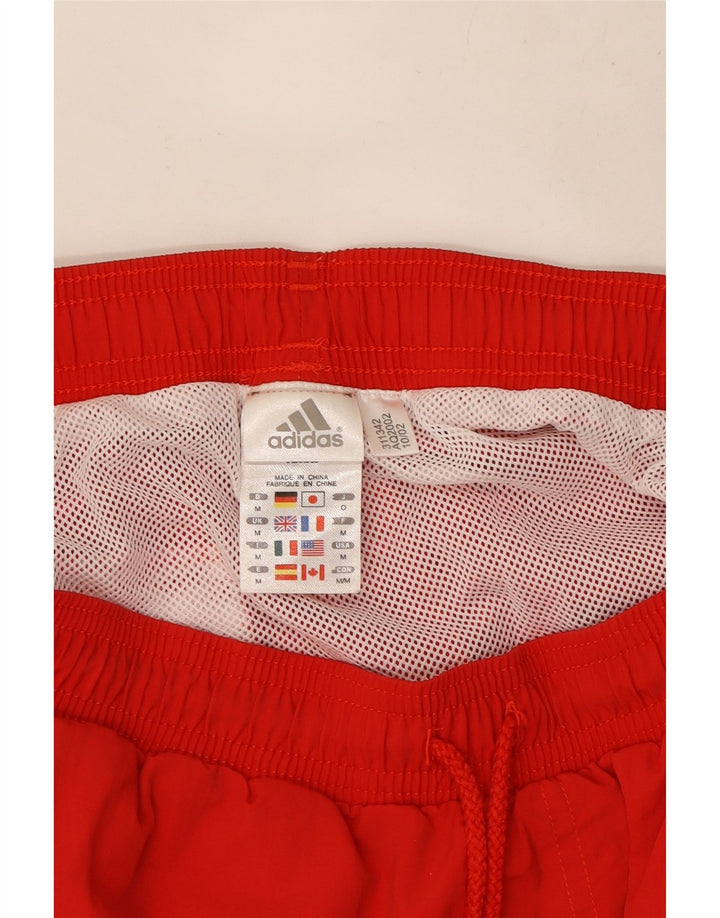 Adidas Mens Graphic Natação Shorts Médio Poliéster Vermelho