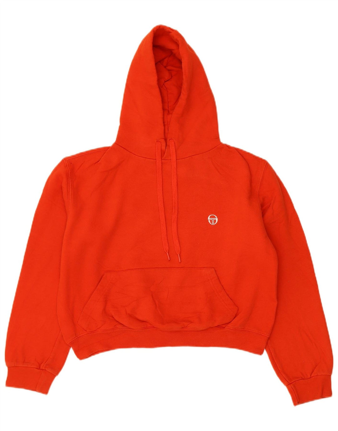 SERGIO TACCHINI Suéter feminino oversized com capuz e corte UK 10 pequeno vermelho