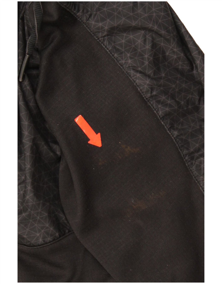 Suéter masculino The North Face com capuz e zíper gráfico pequeno preto geométrico