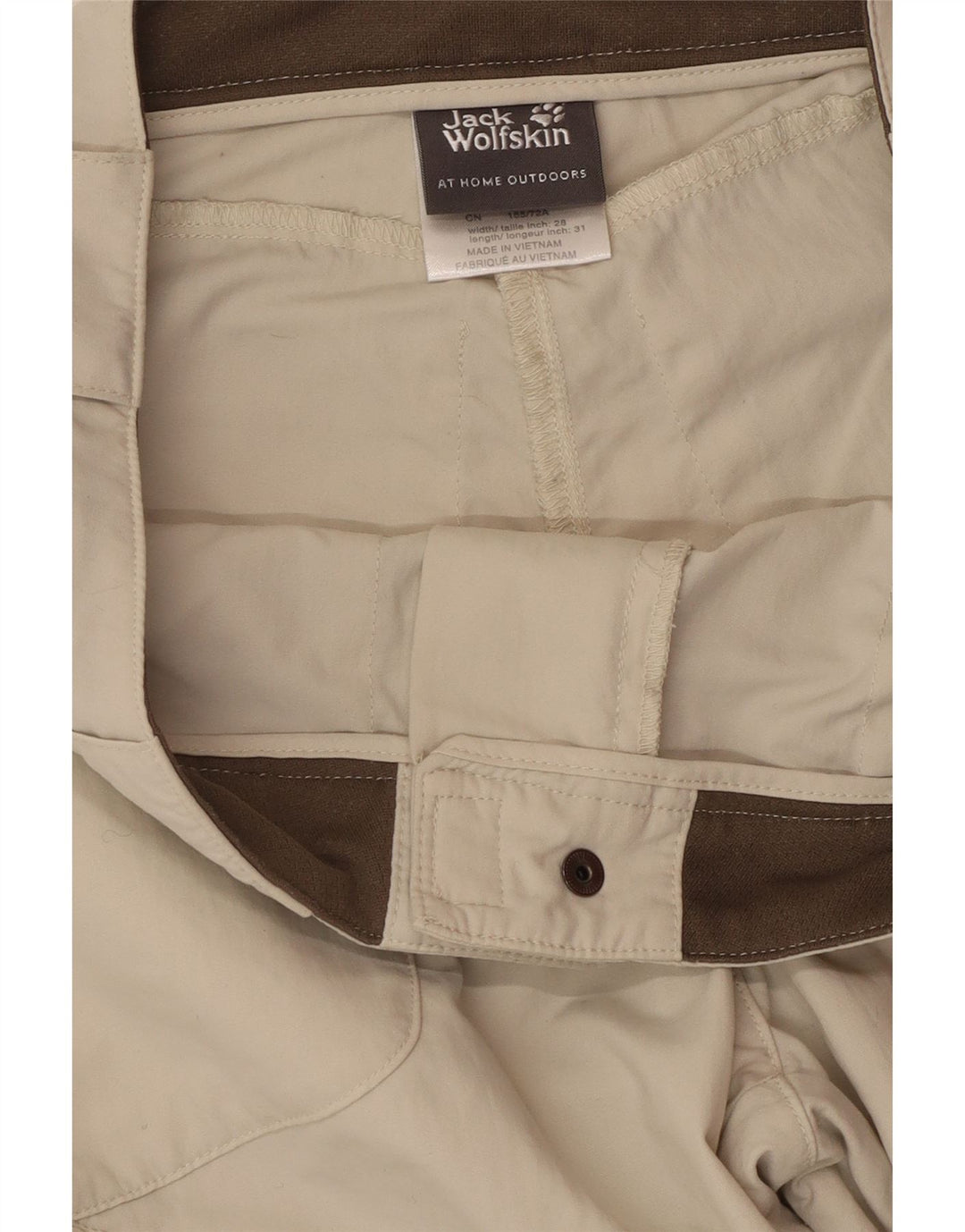 Calça cargo feminina Jack Wolfskin Reino Unido 8 pequena W30 L31 poliamida bege