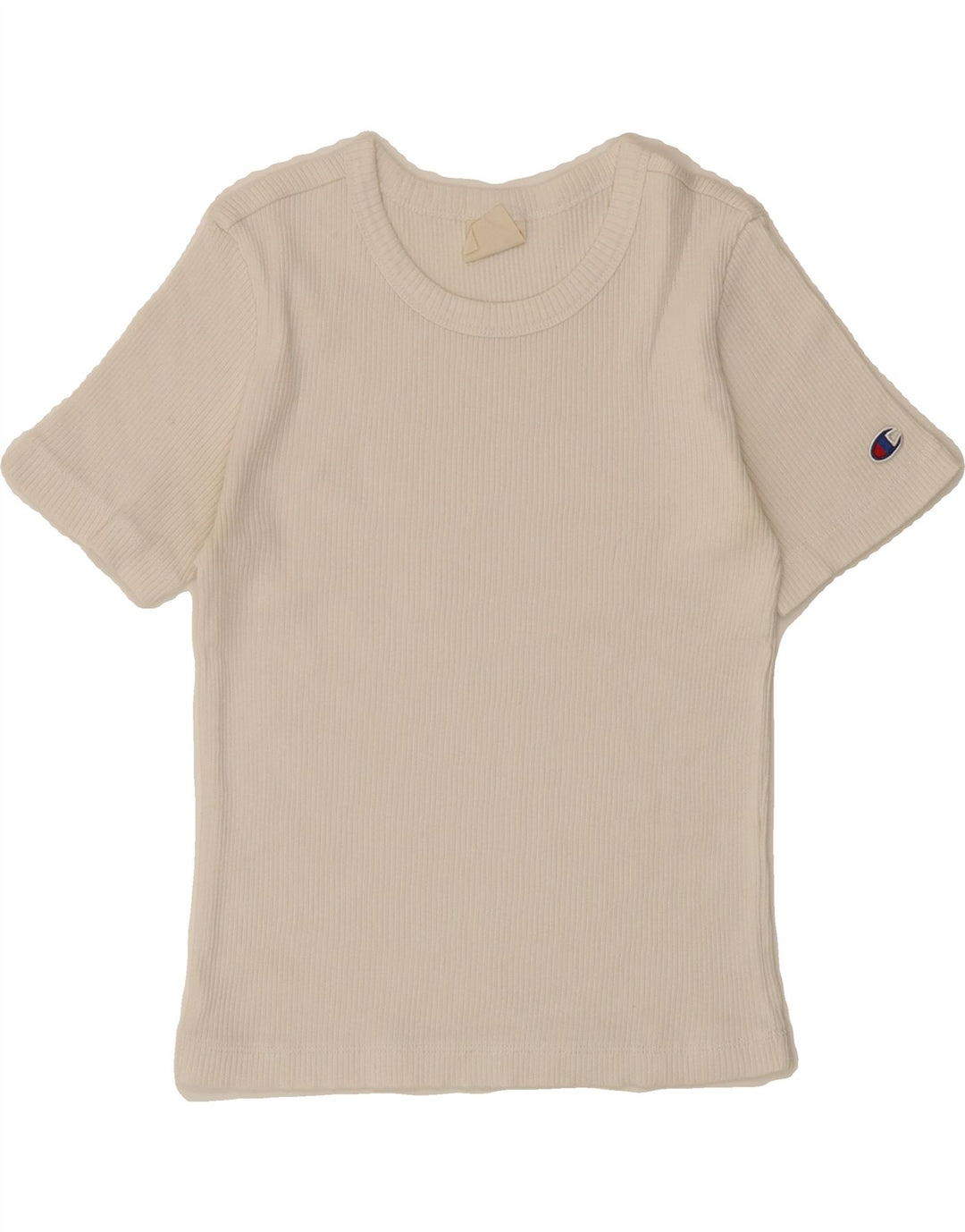 CHAMPION Womens Crop T-Shirt Top UK 12 Medium White Vintage Champion and Second-Hand Champion from Messina Hembry 