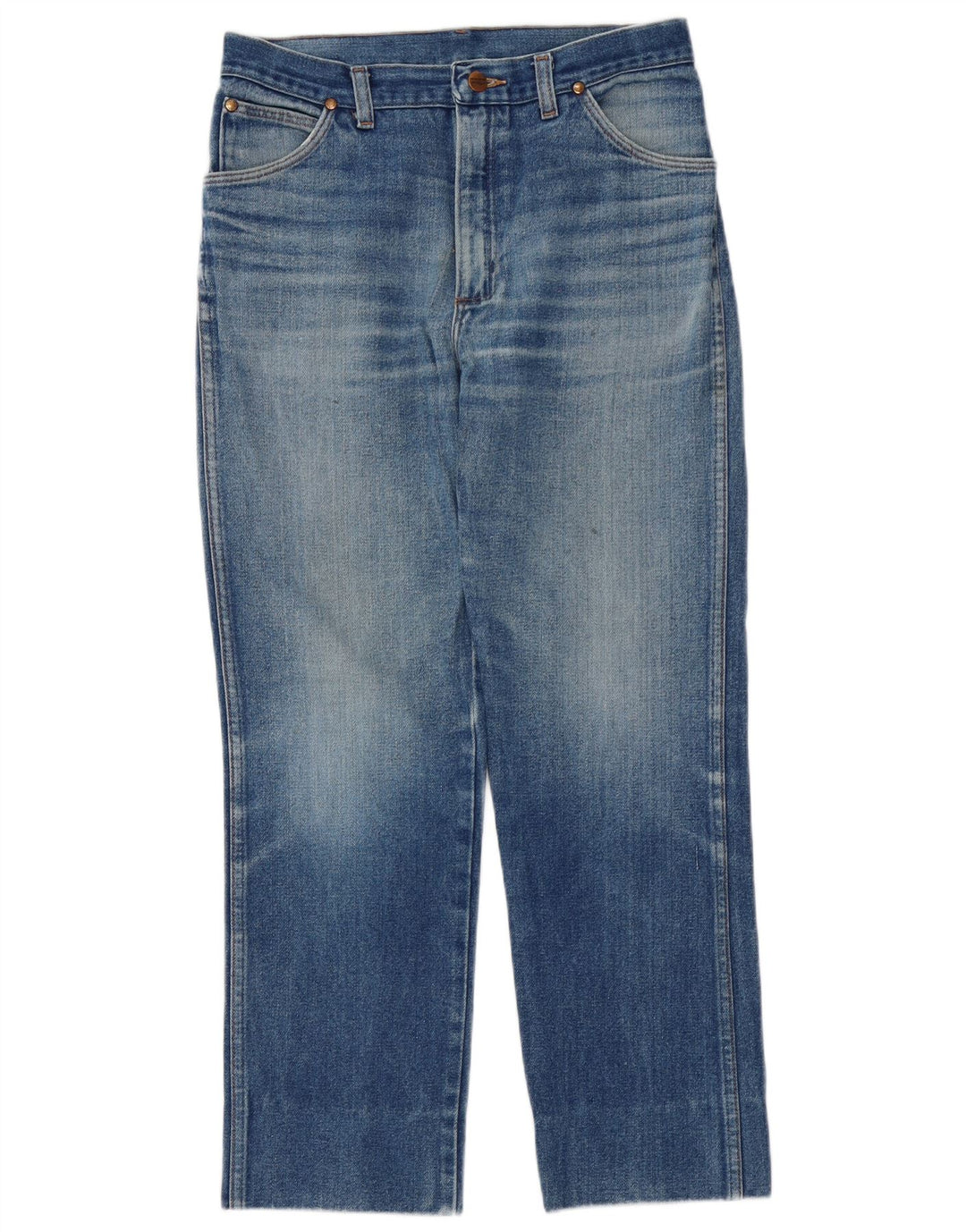 Wrangler Mens Straight Jeans W32 L27 Azul Algodão