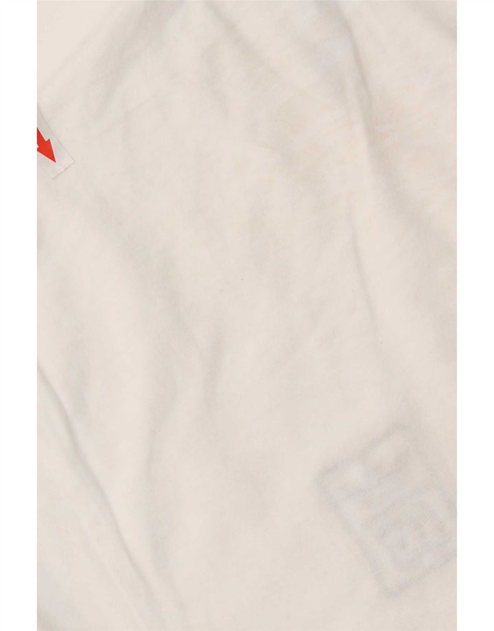 Adidas Mens Camiseta Top Grande Algodão Branco