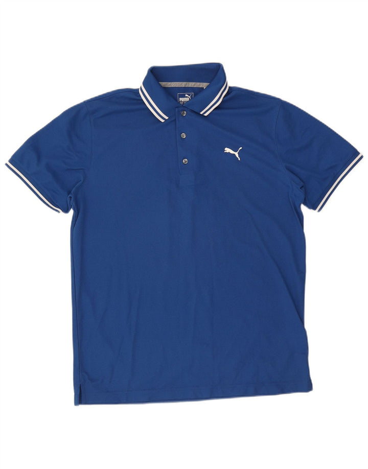 Camisa polo masculina Puma grande azul poliéster