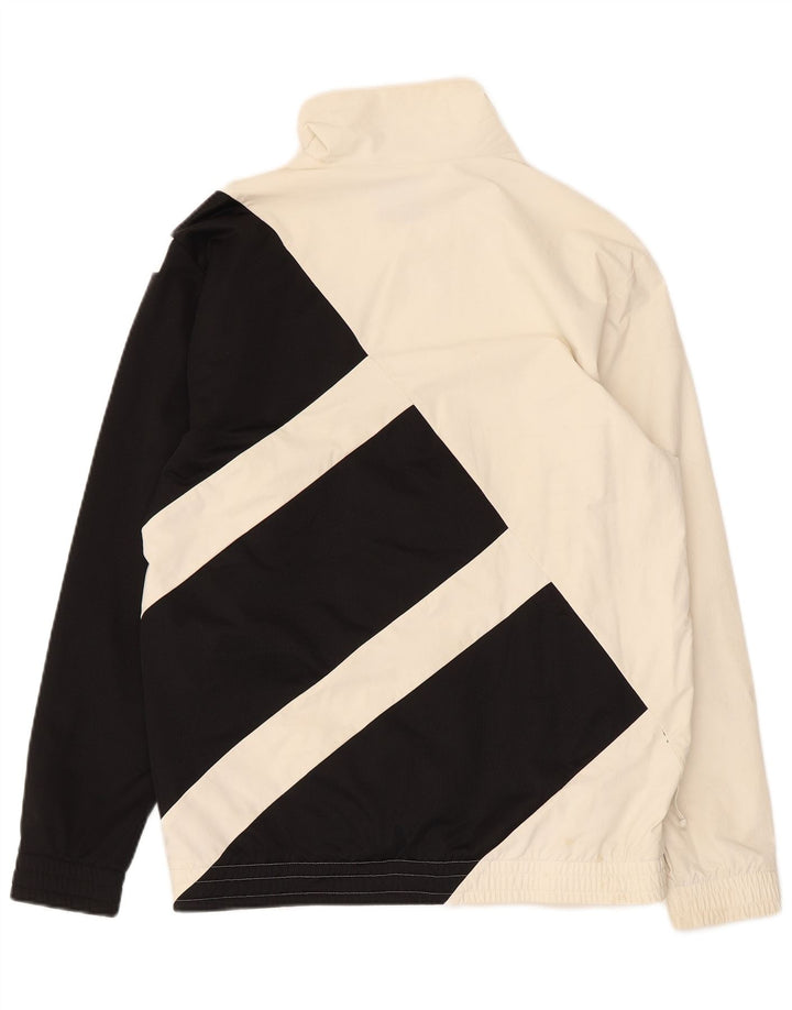 Adidas Mens Graphic Tracksuit Top Jaqueta Médio Branco Colourblock Poliamida