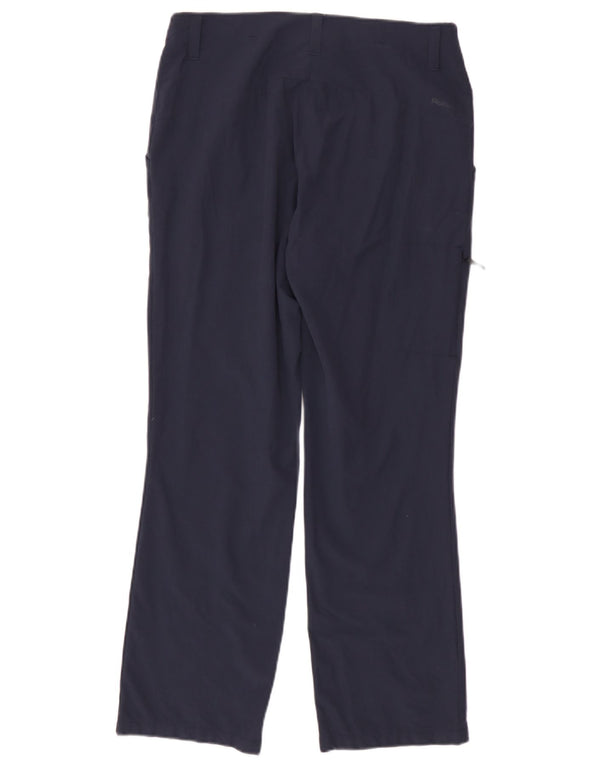 Calça cargo feminina reta Rohan UK 10 pequena W30 L28 azul marinho