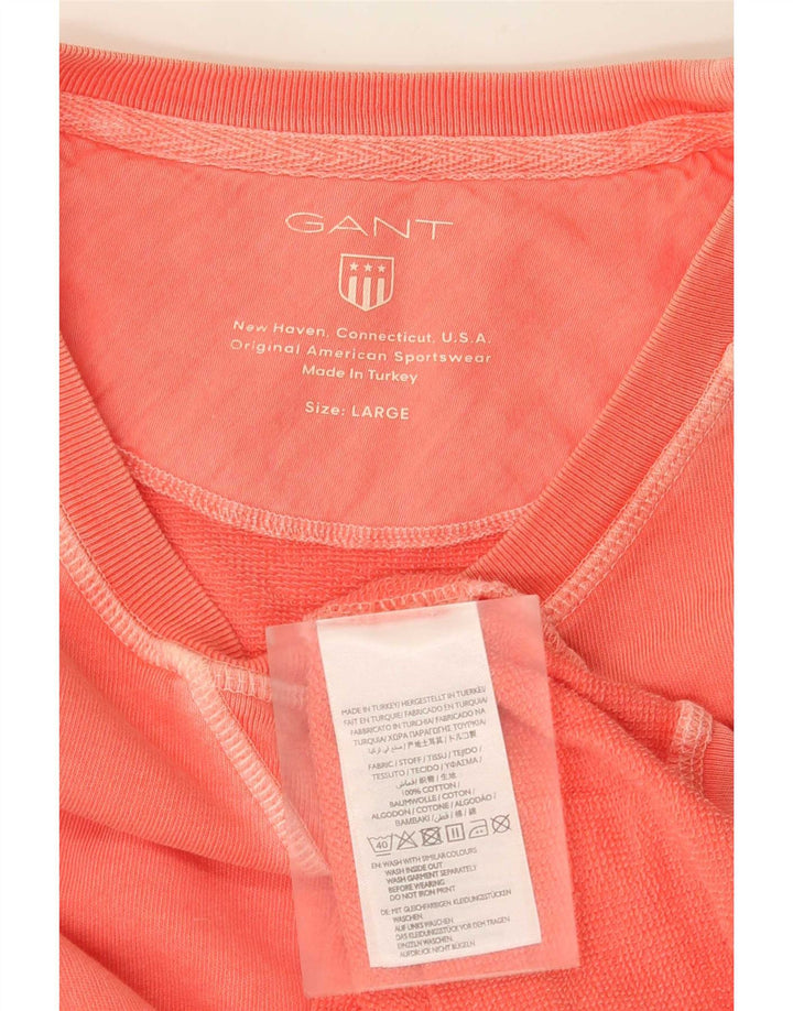Gant Top Masculino Manga Longa Grande Algodão Rosa
