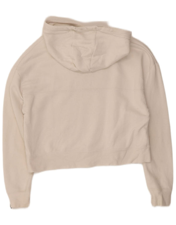 Jumper com capuz gráfico Nike feminino oversized crop UK 6 XS branco