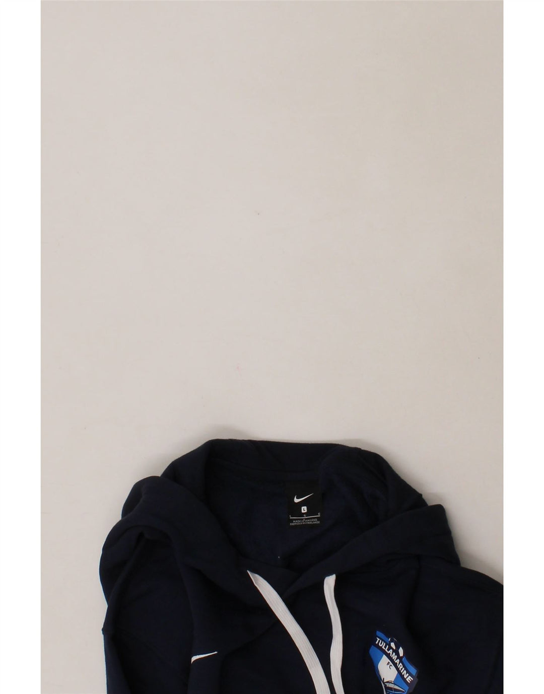 NIKE Mens Hoodie Jumper Large Navy Blue Cotton Vintage Nike and Second-Hand Nike from Messina Hembry 